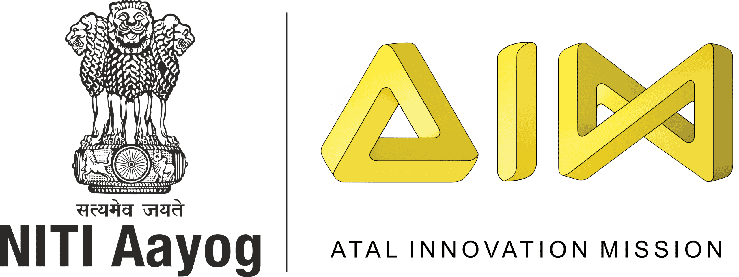Atal Innovation Mission Official Logo with black Satyamev Jayate Emblem