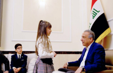 News from Iraqi Prime Minister al-Kadhimi meets Chaldean-Syriac-Assyrian girl from Baghdede who won Codeavour International