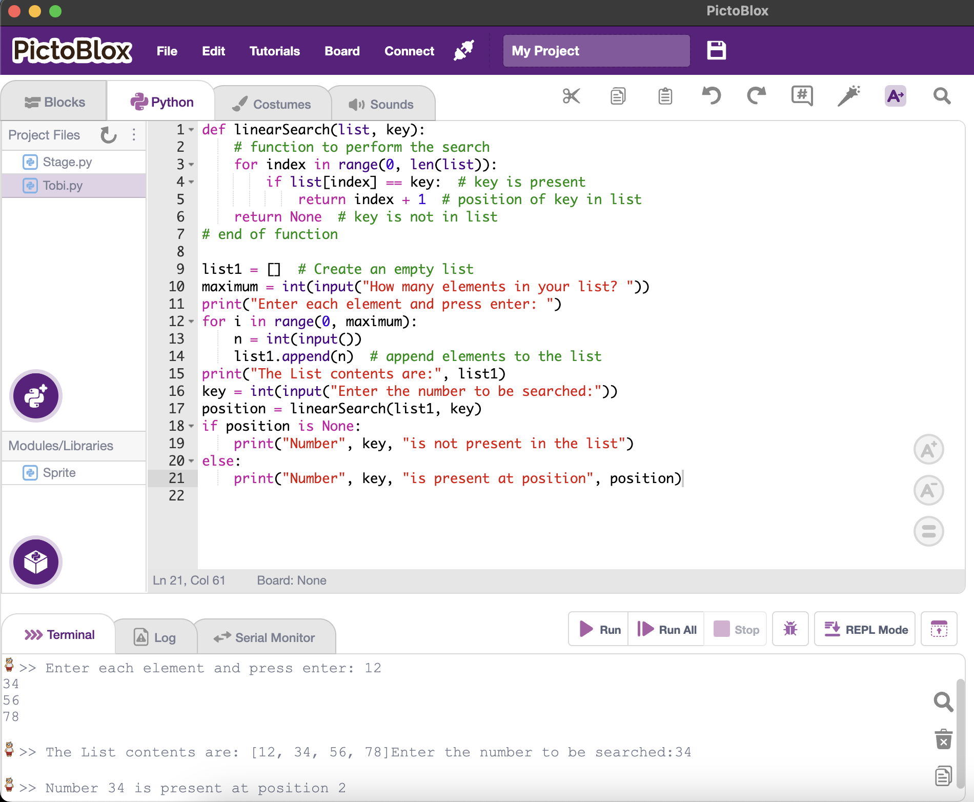 Linear Search Algorithm Codeavour