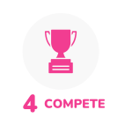 Compete icon with trophy